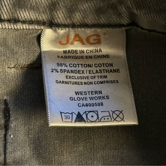 JAG Jeans Gray Corduroy Mini Skirt Y2K Size 12 Stretch Cotton Front Zip Boho - Picture 6 of 8